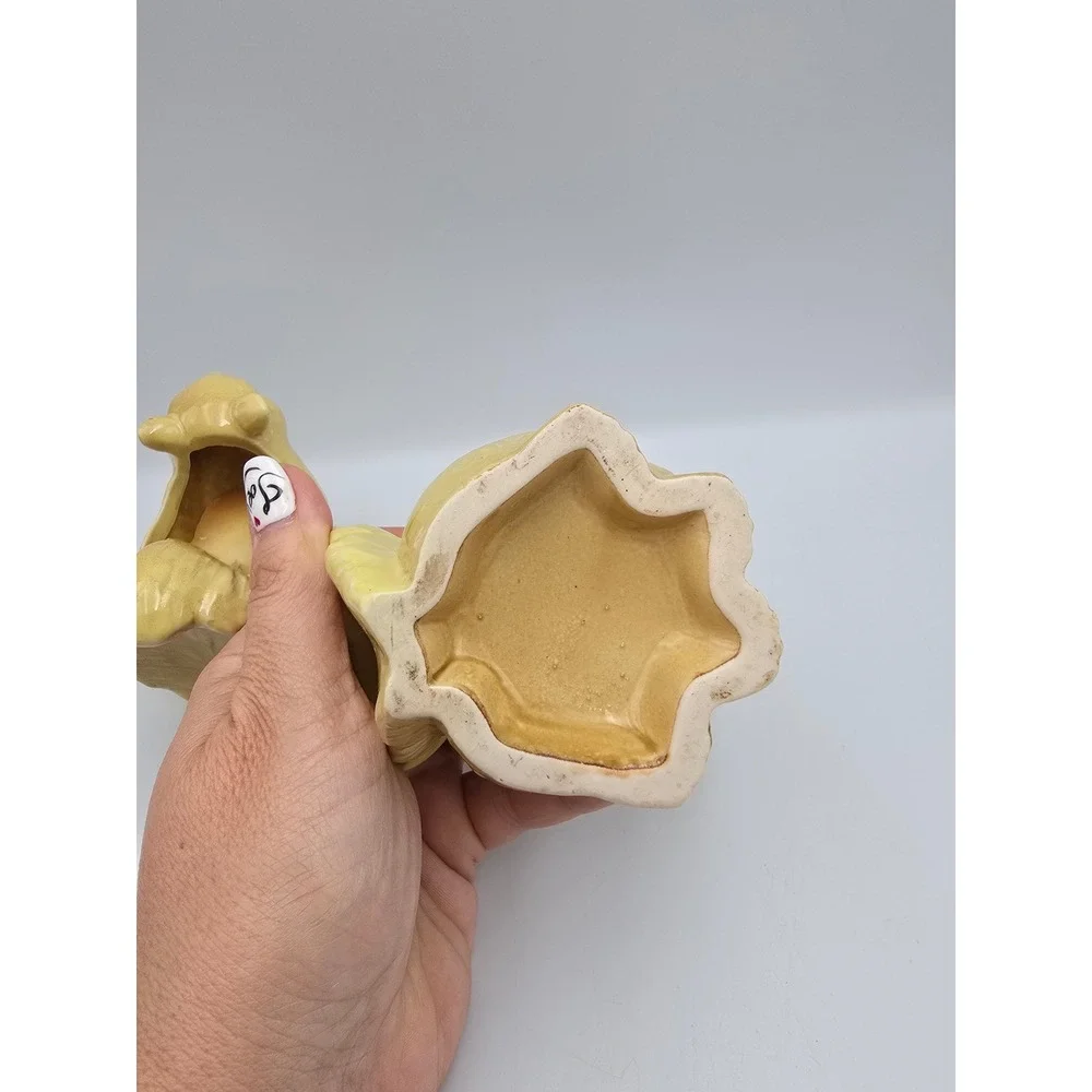 Squirrel‎ Candle Holder Set Unisex OS Yellow Good Ceramic Woodland Retro MCM